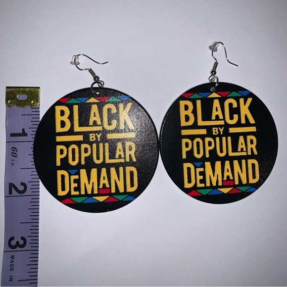K) Set of 3 Black Girl Earring - Picture 6 of 9